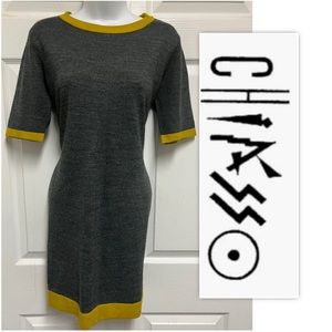 Chiasso Grey/Mustard Knit Dress